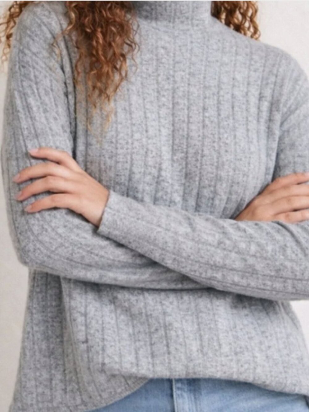 Eri + Ali Mock Ribbed Sweater - XS by Anthroplogie
